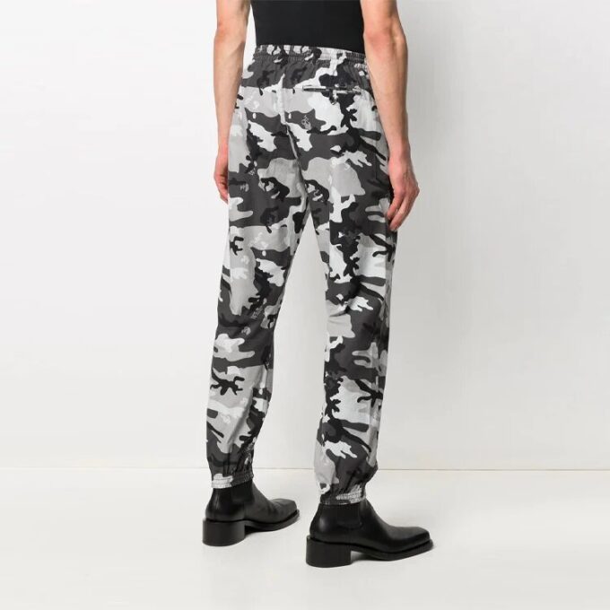 SS21 Logo Pattern Printing Casual Jogger Pants Ordinary Version Camouflage White