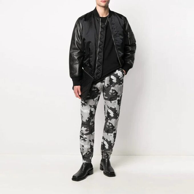 SS21 Logo Pattern Printing Casual Jogger Pants Ordinary Version Camouflage White