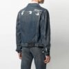 SS21 Logo Pattern Printing Denim Jacket Loose Fit Denim Blue