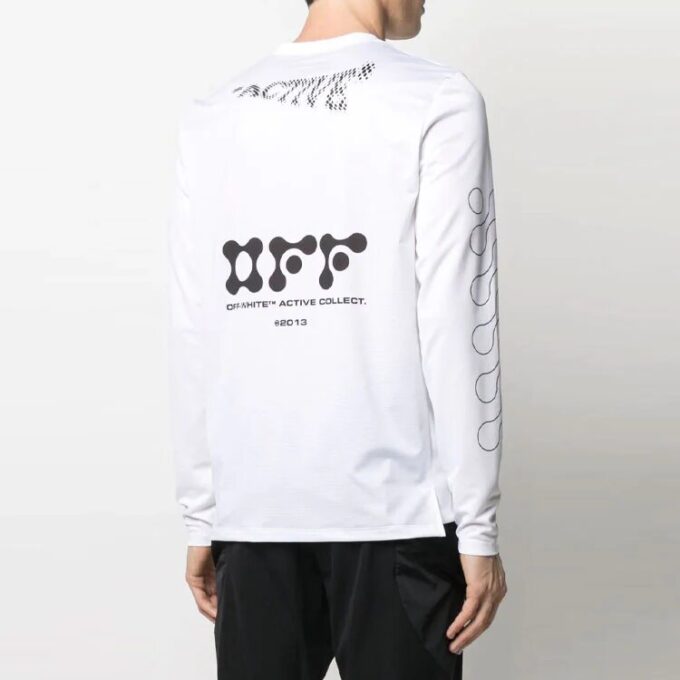 SS21 Logo Pattern Printing Long Sleeves Slim Fit Version White