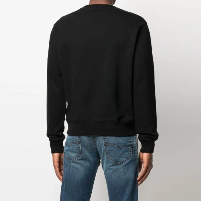 SS21 Logo Pattern Printing Round Neck Pullover Version Black