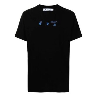 SS21 Logo Pattern Printing Short Sleeve Loose Fit Black