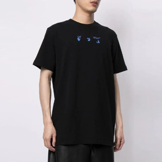 SS21 Logo Pattern Printing Short Sleeve Loose Fit Black