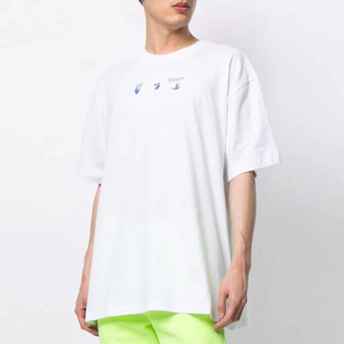 SS21 Logo Pattern Printing Short Sleeve Loose Fit White