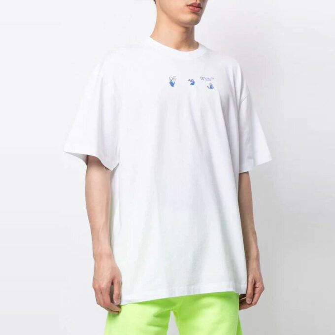 SS21 Logo Pattern Printing Short Sleeve Loose Fit White