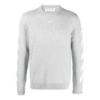 SS21 Logo Pattern Round Neck Pullover Gray