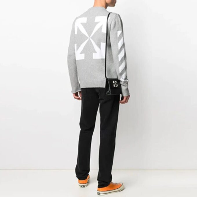 SS21 Logo Pattern Round Neck Pullover Gray