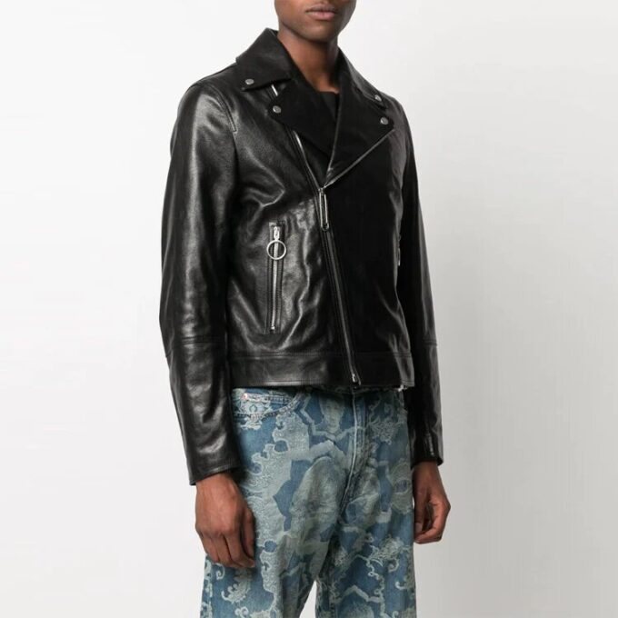SS21 Logo Pattern Zipper Slim Fit Version Black