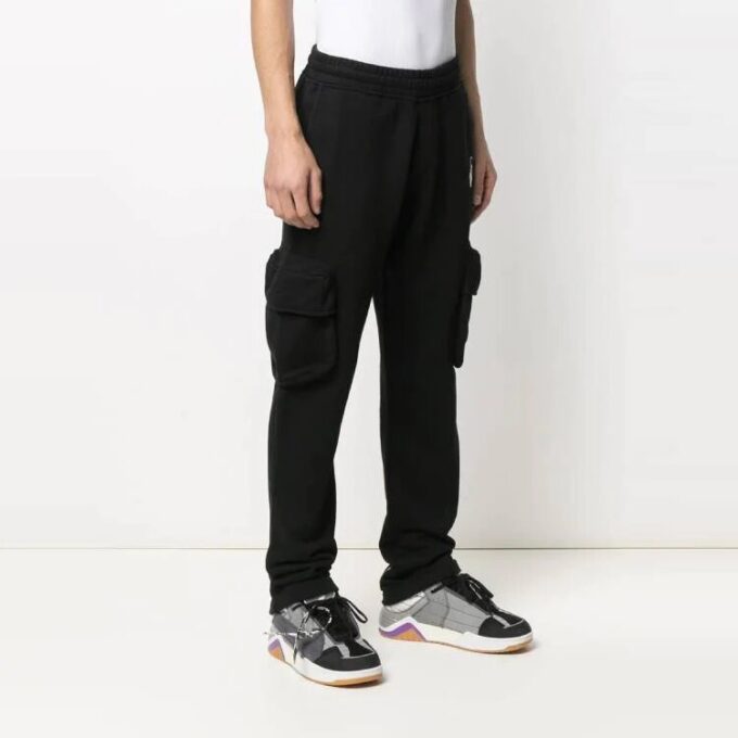 SS21 Logo Pocket Casual Sports Pants Black