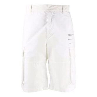 SS21 Logo Printing Cargo Pocket Shorts White