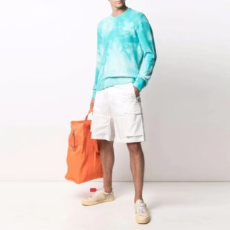 SS21 Logo Printing Cargo Pocket Shorts White