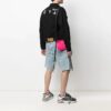 SS21 Logo Printing Denim Jacket Loose Fit Black