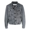 SS21 Logo Printing Denim Jacket Loose Fit Gray