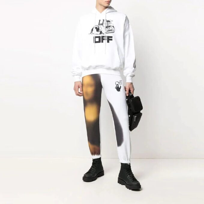 SS21 Logo Printing hooded Long Sleeves White