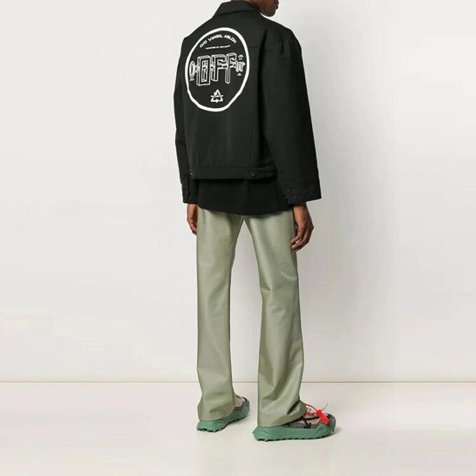 SS21 Logo Printing Pattern Long Sleeves Jacket Loose Fit Black