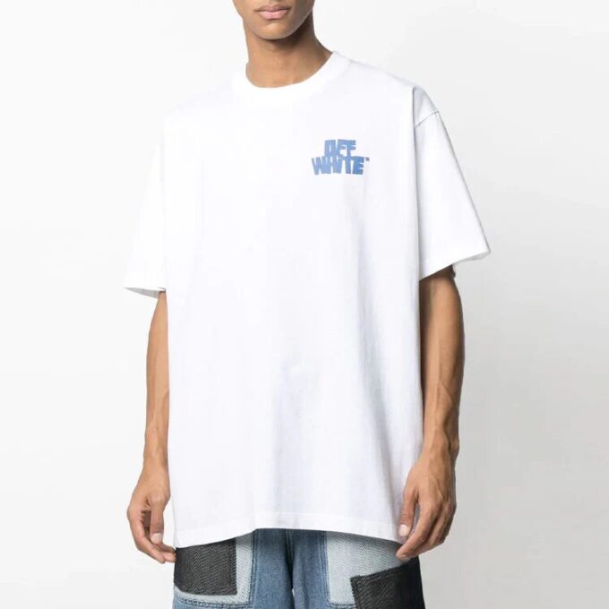 SS21 Logo Printing Pullover Short Sleeve Loose Fit White
