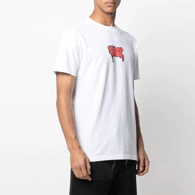 SS21 Logo Printing Round Neck Pullover Short Sleeve White