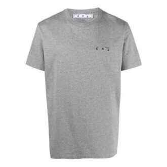 SS21 Logo Printing Round Neck Short Sleeve Ordinary Version Gray