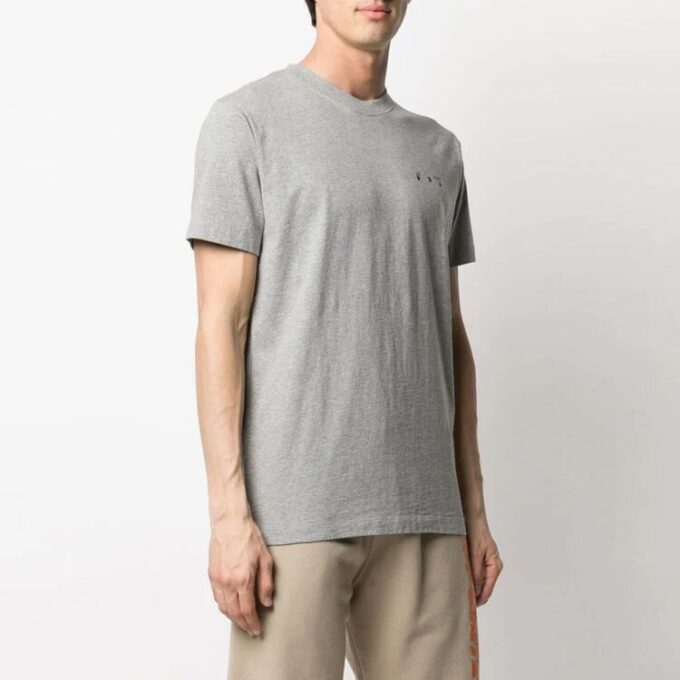 SS21 Logo Printing Round Neck Short Sleeve Ordinary Version Gray