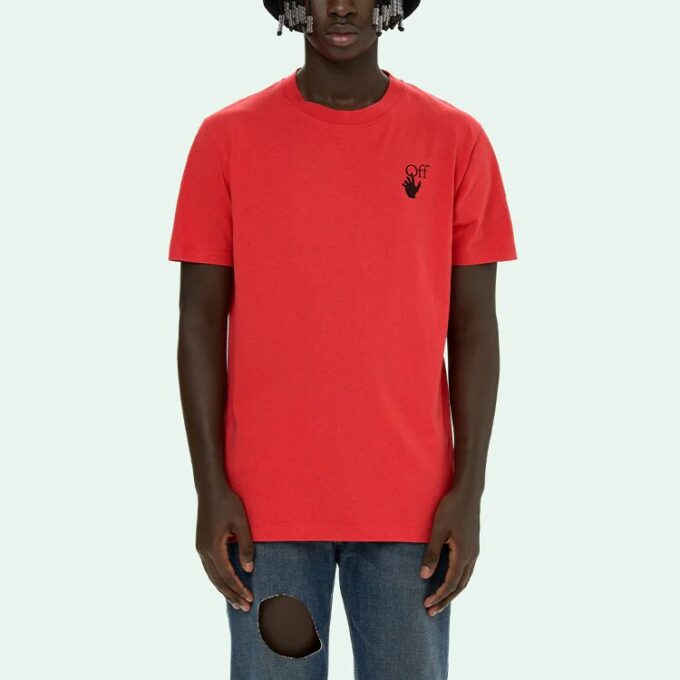 SS21 Logo Printing Round Neck Short Sleeve Version Red