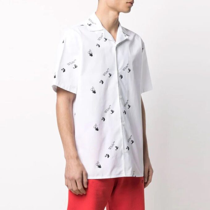 SS21 Logo Printing Short Sleeve Shirt Loose Fit White