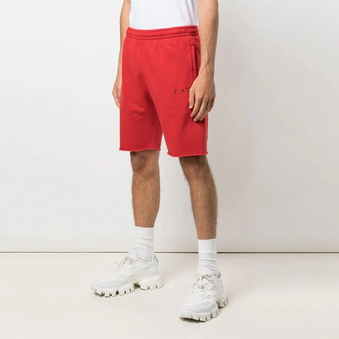 SS21 Logo Printing Straight Sports Shorts Version Red