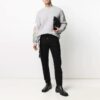 SS21 Logo Printing Stripe Knit Gray