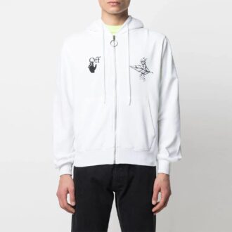 SS21 Logo Printing Zipper White