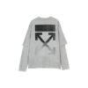 SS21 Logo Rear Pattern Round Neck Long Sleeves Ordinary Version Gray