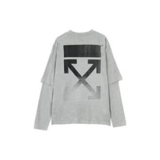 SS21 Logo Rear Pattern Round Neck Long Sleeves Ordinary Version Gray