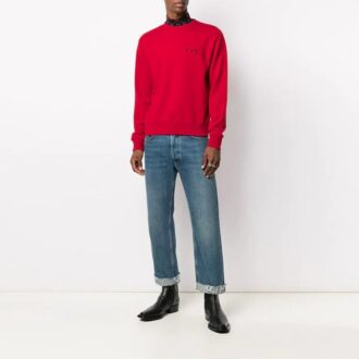 SS21 Logo Round Neck Long Sleeves Version Red