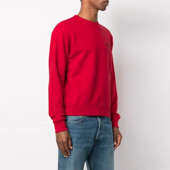 SS21 Logo Round Neck Long Sleeves Version Red