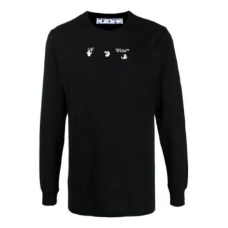 SS21 Marker Arrows Printing Micro Mark Round Neck Slim Fit Version Black