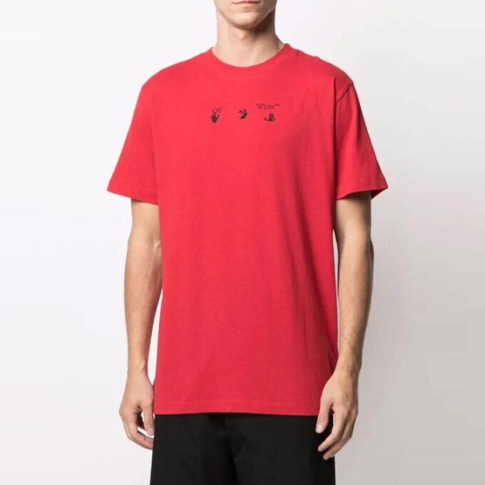 SS21 Marker Arrows Printing Short Sleeve Red