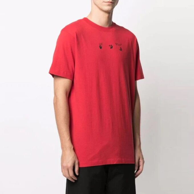 SS21 Marker Arrows Printing Short Sleeve Red