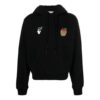 SS21 Pattern hooded Long Sleeves Loose Fit Black