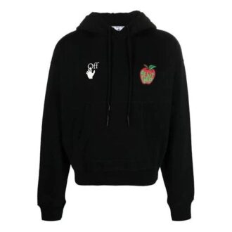 SS21 Pattern hooded Long Sleeves Loose Fit Black