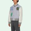 SS21 Pattern Printing aviator Jacket Blue