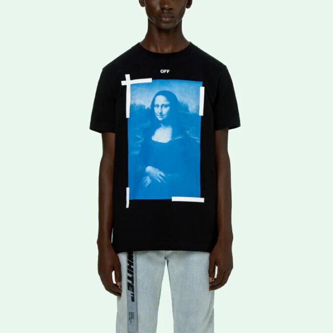 SS21 Pattern Printing Round Neck Short Sleeve Black