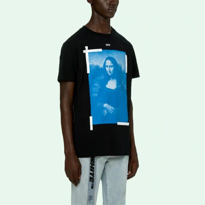 SS21 Pattern Printing Round Neck Short Sleeve Black