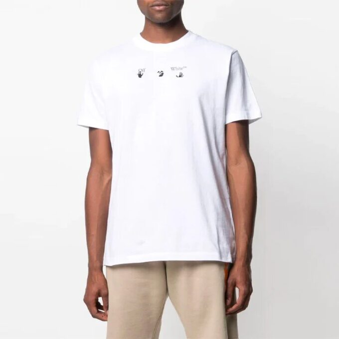 SS21 Pattern Printing Round Neck Short Sleeve Ordinary Version White