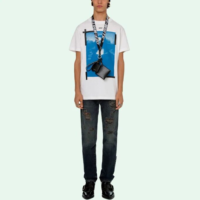 SS21 Pattern Printing Short Sleeve White