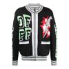 SS21 Pattern Zipper Cardigan Jacket Black