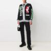 SS21 Pattern Zipper Cardigan Jacket Black