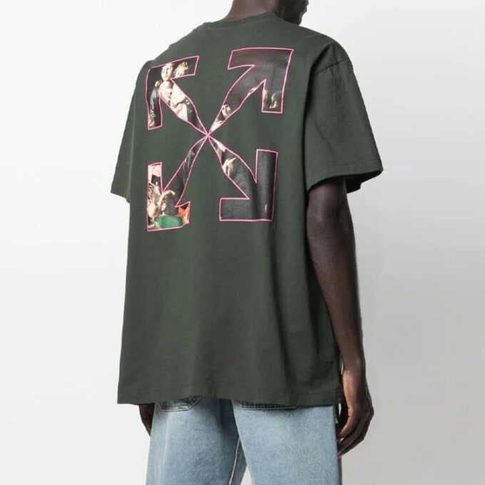 SS21 Printing Arrow Short Sleeve Loose Fit Black
