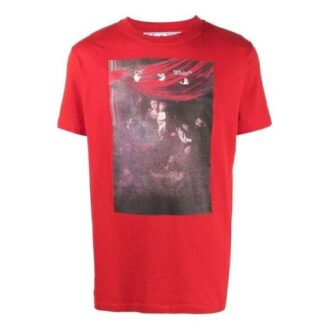 SS21 Printing Arrow Short Sleeve Loose Fit Red