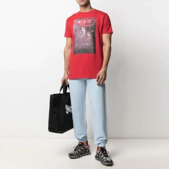 SS21 Printing Arrow Short Sleeve Loose Fit Red