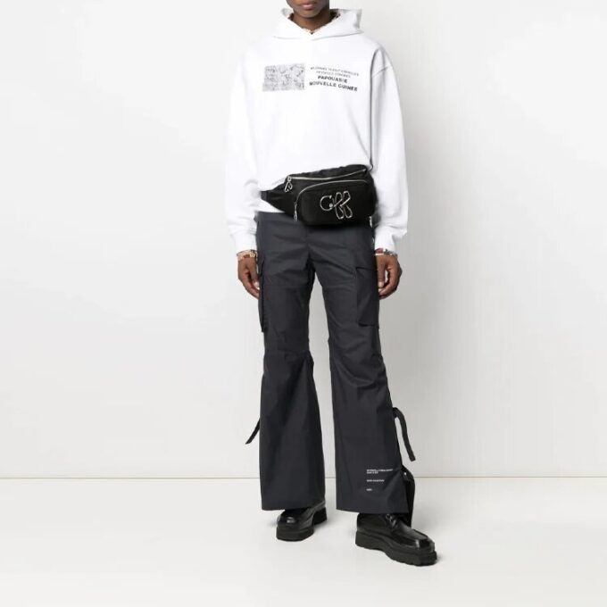 SS21 Printing Cargo Casual Pants Version Black