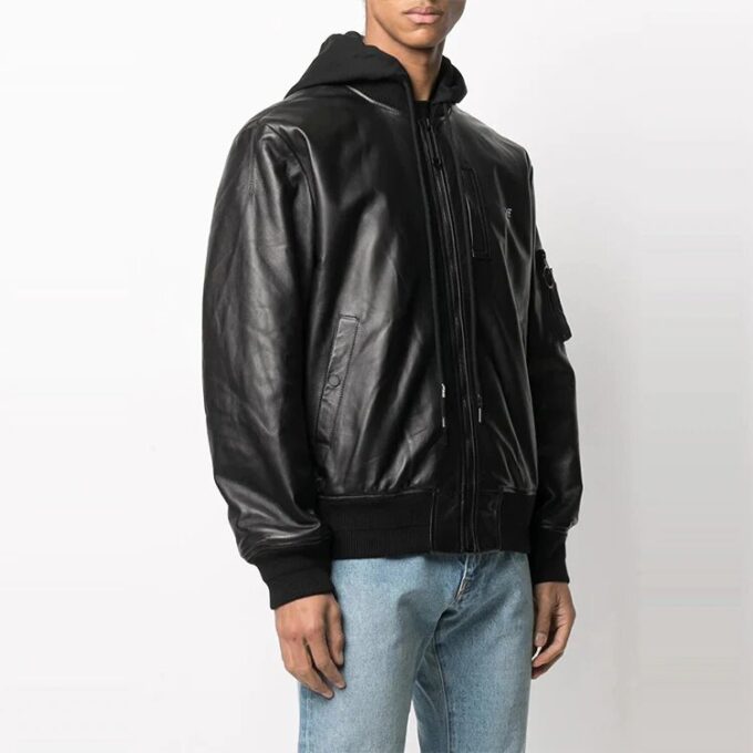 SS21 Printing Hooded Jacket Black