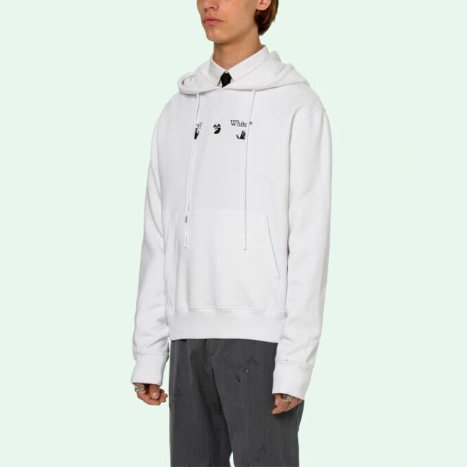 SS21 Printing Logo hooded Long Sleeves White
